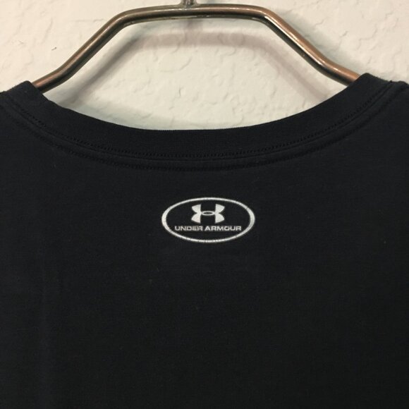 Under Armour Batman Logo Graphic T-Shirt Womens Small Petite Black Crew Neck - Picture 9 of 13